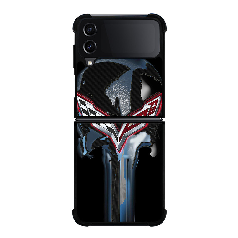 CORVETTE SKULL LOGO Samsung Galaxy Z FLip4 5G Case Cover CORVETTE SKULL LOGO Samsung Galaxy Z FLip4 5G Case Cover