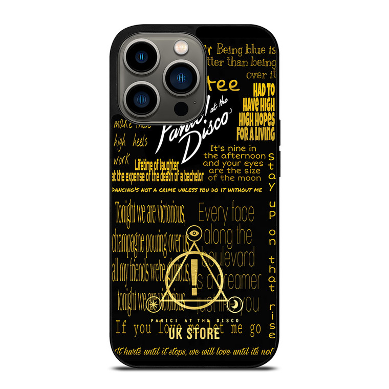 PANIC AT THE DISCO LOGO GOLD iPhone 13 Pro Case PANIC AT THE DISCO LOGO GOLD iPhone 13 Pro Case