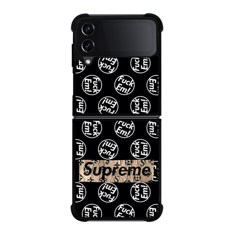 FUCK'EM X SUPREME Samsung Galaxy Z FLip4 5G Case Cover FUCK'EM X SUPREME Samsung Galaxy Z FLip4 5G Case Cover