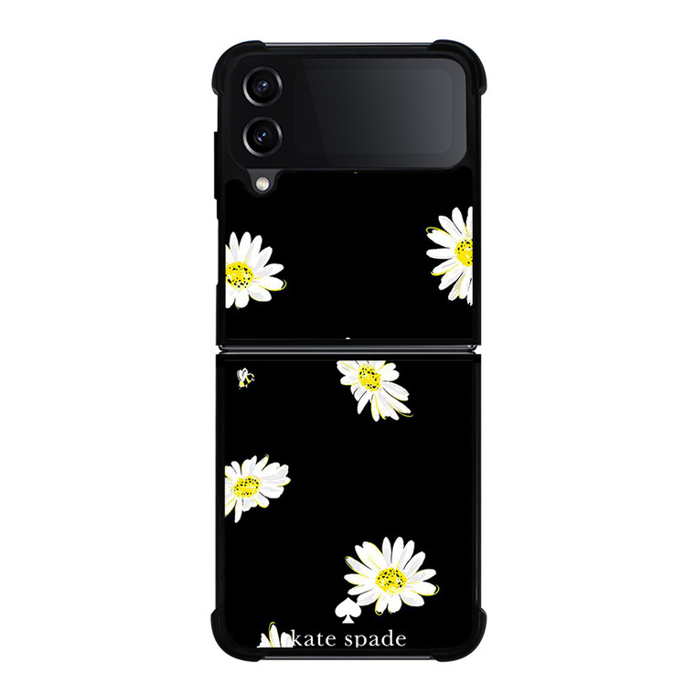 KATE SPADE FLOWER IN BLACK Samsung Galaxy Z FLip4 5G Case Cover