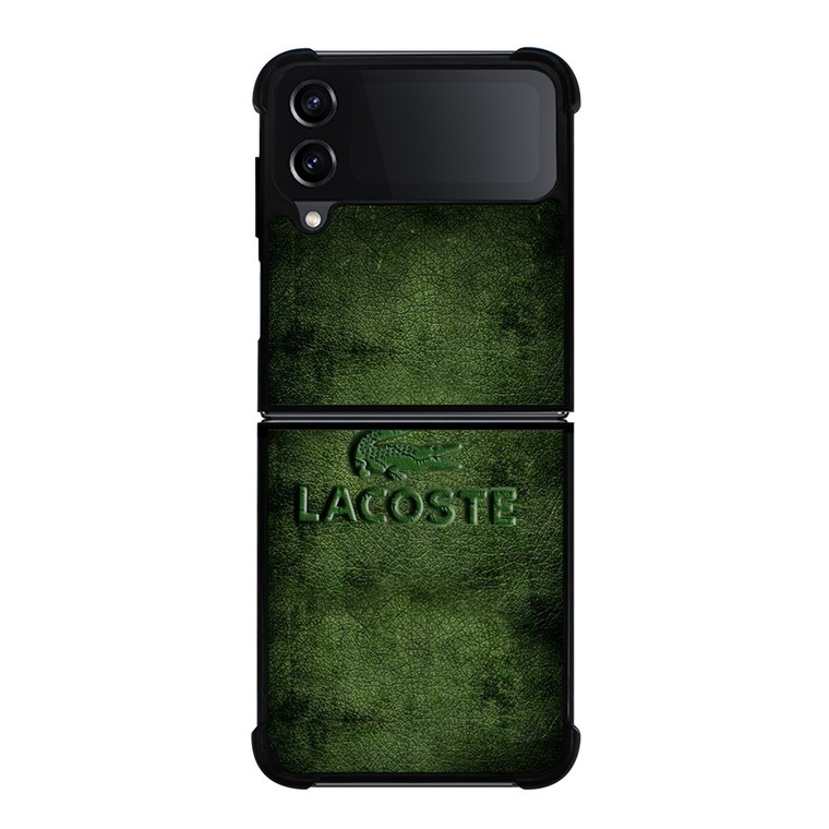LACOSTE LOGO EMBOSSED LEATHER Samsung Galaxy Z FLip4 5G Case Cover