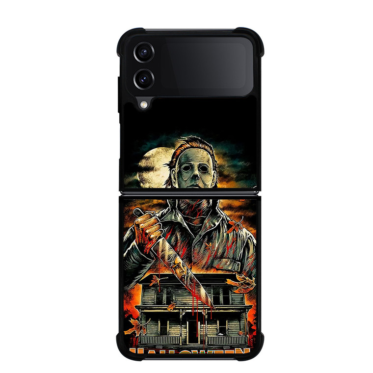 MICHAEL MYERS FACE HALLOWEEN HORROR CARTOON Samsung Galaxy Z FLip4 5G Case Cover