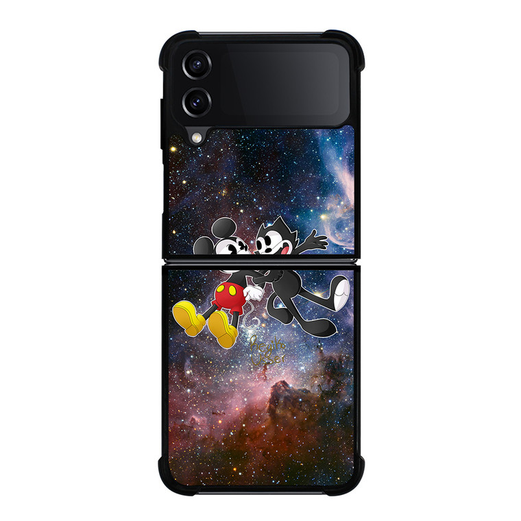MICKEY MOUSE AND FELIX THE CAT Samsung Galaxy Z FLip4 5G Case Cover
