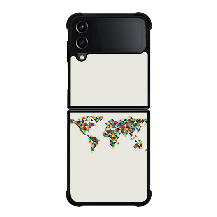 MINIMALISTIC WORLD MAP Samsung Galaxy Z FLip4 5G Case Cover