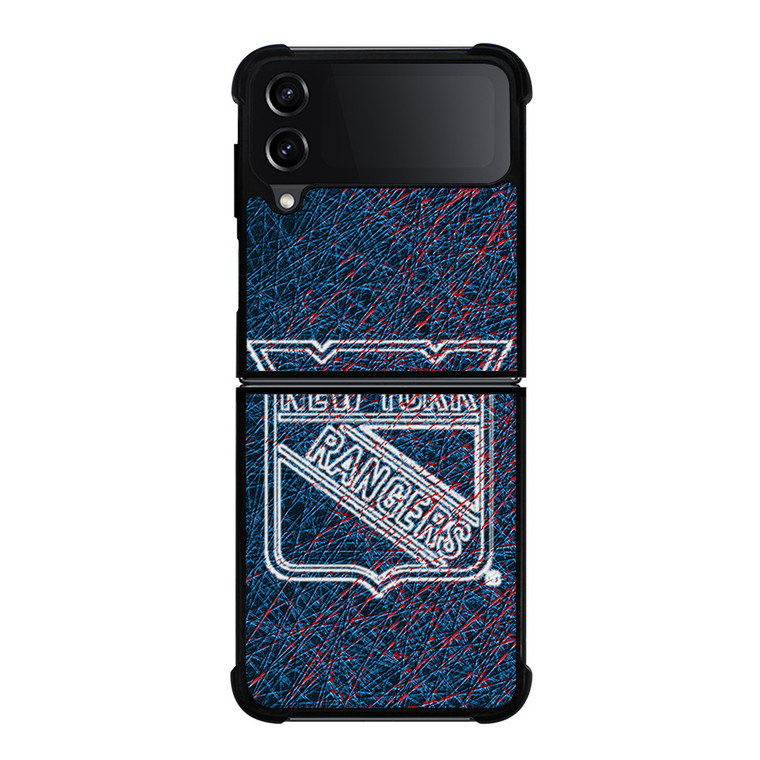 NEW YORK RANGERS ABSTRACT Samsung Galaxy Z FLip4 5G Case Cover