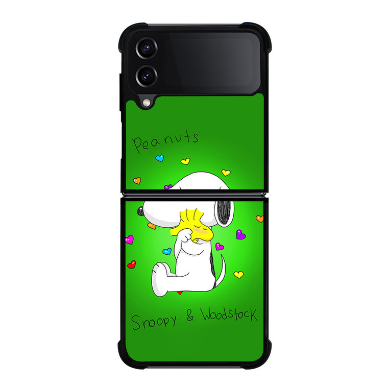 PEANUTS SNOOPY AND WOODSTOCK Samsung Galaxy Z FLip4 5G Case Cover PEANUTS SNOOPY AND WOODSTOCK Samsung Galaxy Z FLip4 5G Case Cover