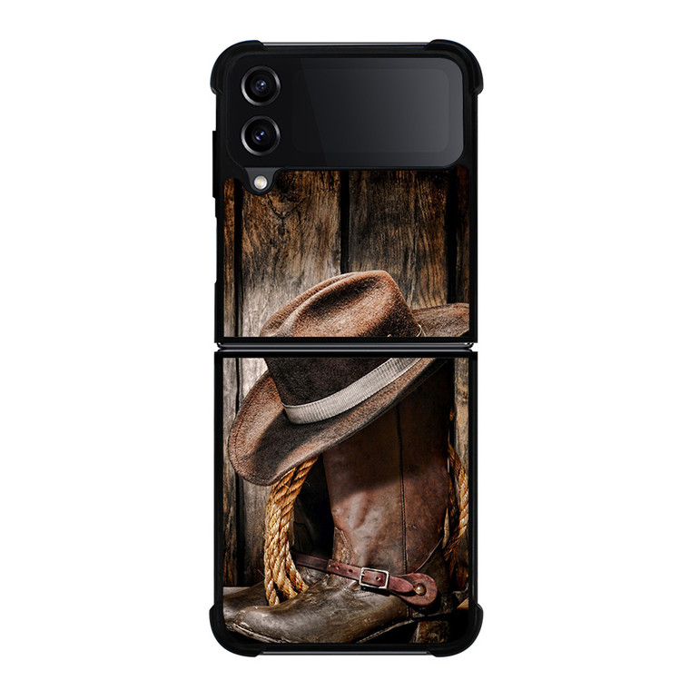 RODEO COWBOY LASSO BOOTS Samsung Galaxy Z FLip4 5G Case Cover