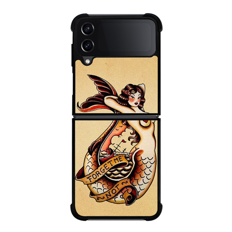 SAILOR JERRY TATTOO MERMAID Samsung Galaxy Z FLip4 5G Case Cover SAILOR JERRY TATTOO MERMAID Samsung Galaxy Z FLip4 5G Case Cover