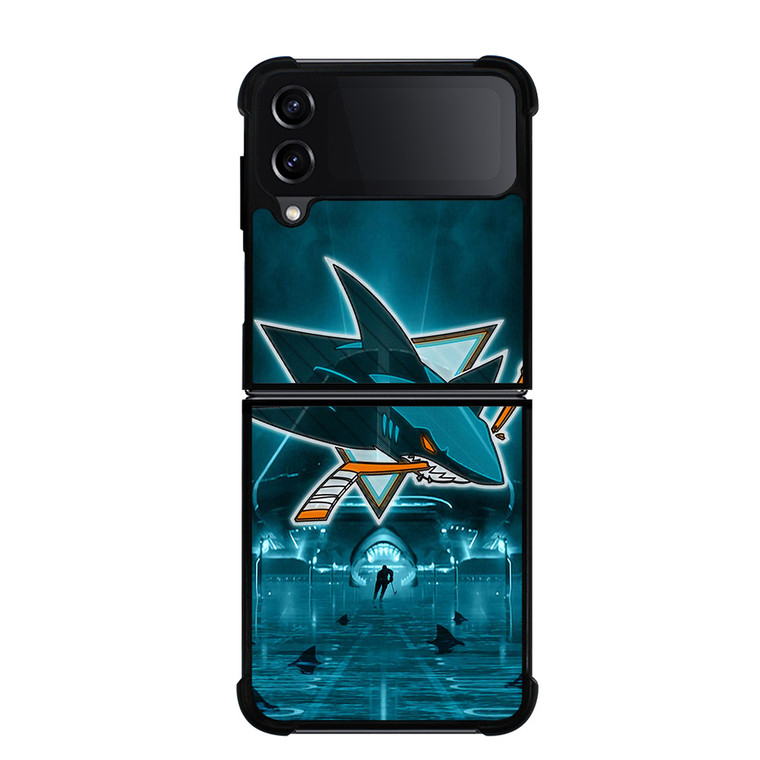 SAN JOSE SHARKS Samsung Galaxy Z FLip4 5G Case Cover SAN JOSE SHARKS Samsung Galaxy Z FLip4 5G Case Cover