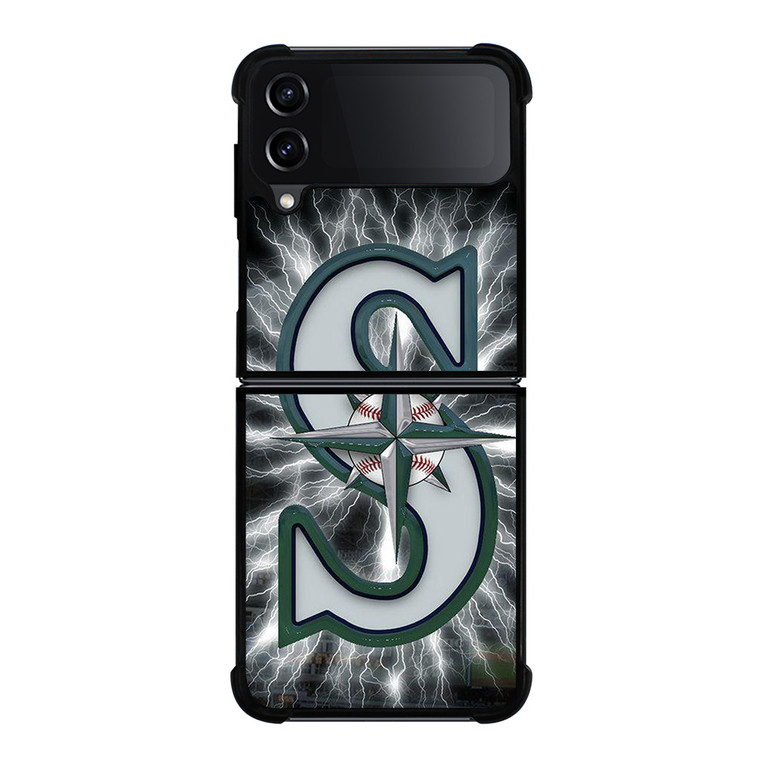 SEATTLE MARINERS MLB LOGO Samsung Galaxy Z FLip4 5G Case Cover SEATTLE MARINERS MLB LOGO Samsung Galaxy Z FLip4 5G Case Cover