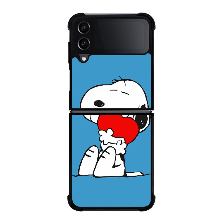 SNOOPY LOVE HEART Samsung Galaxy Z FLip4 5G Case Cover SNOOPY LOVE HEART Samsung Galaxy Z FLip4 5G Case Cover