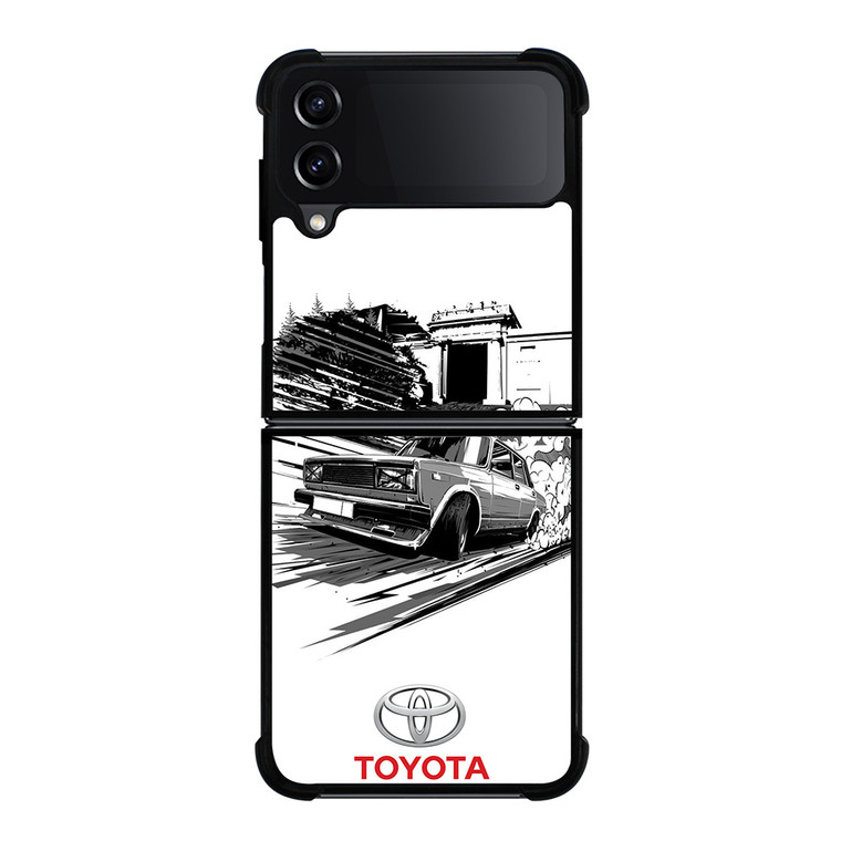 TOYOTA CAR CLASSIC SKETCH Samsung Galaxy Z FLip4 5G Case Cover