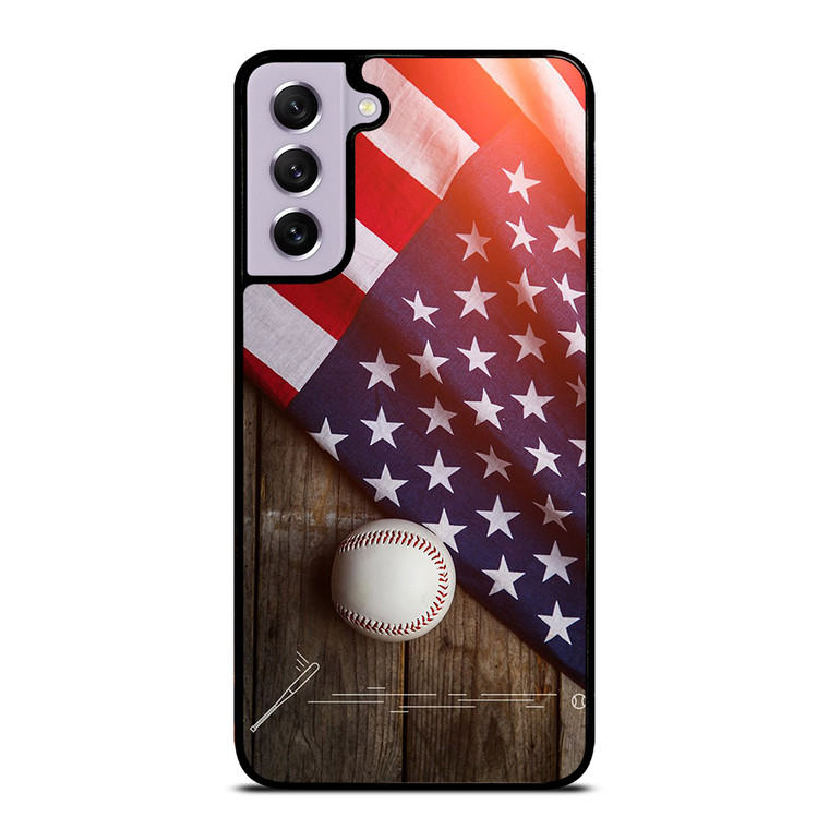 BASEBALL BALL AND FLAG Samsung Galaxy S21 FE Case