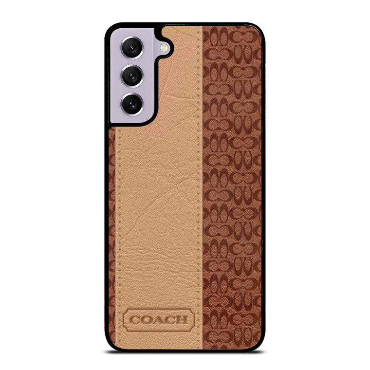 COACH NEW YORK BROWN LEATHER Samsung Galaxy S21 FE Case