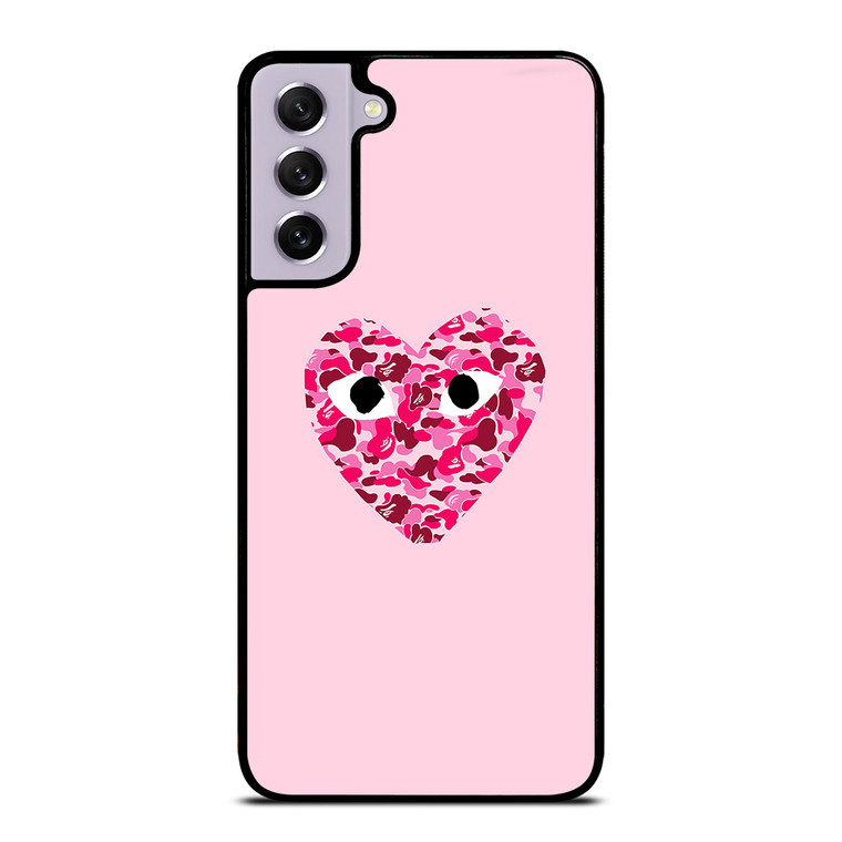COMME DES GARCONS BAPE LOGO PINK Samsung Galaxy S21 FE Case