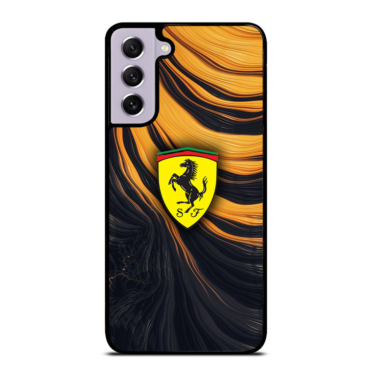 FERRARI LOGO YELLOW LIQUID Samsung Galaxy S21 FE Case