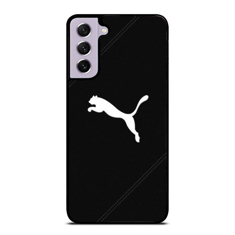 PUMA LOGO BLACK LEATHER Samsung Galaxy S21 FE Case