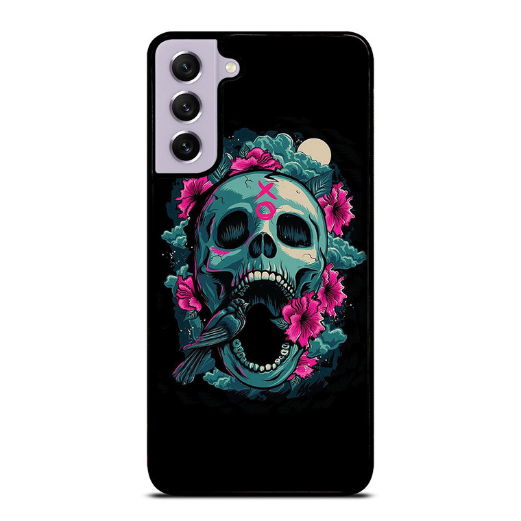 SKULL ROSE VIOLET ARTWORK Samsung Galaxy S21 FE Case