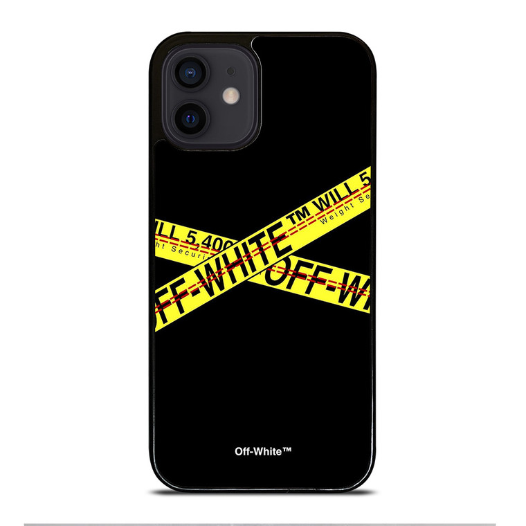 OFF WHITE LOGO POLICE LINE iPhone 12 Mini Case