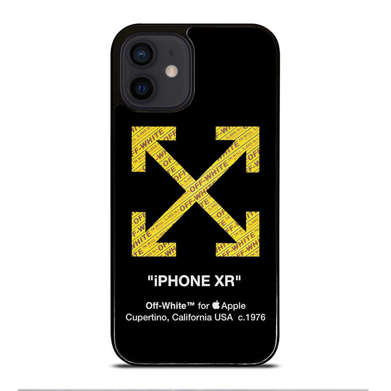 OFF WHITE YELLOW LOGO X APPLE iPhone 12 Mini Case