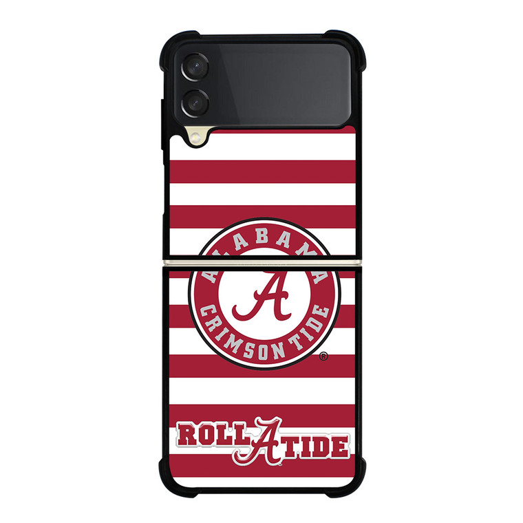 ALABAMA CRIMSON TIDE ROLL A TIDE STRIPE LOGO Samsung Galaxy Z FLip 3 5G Case Cover