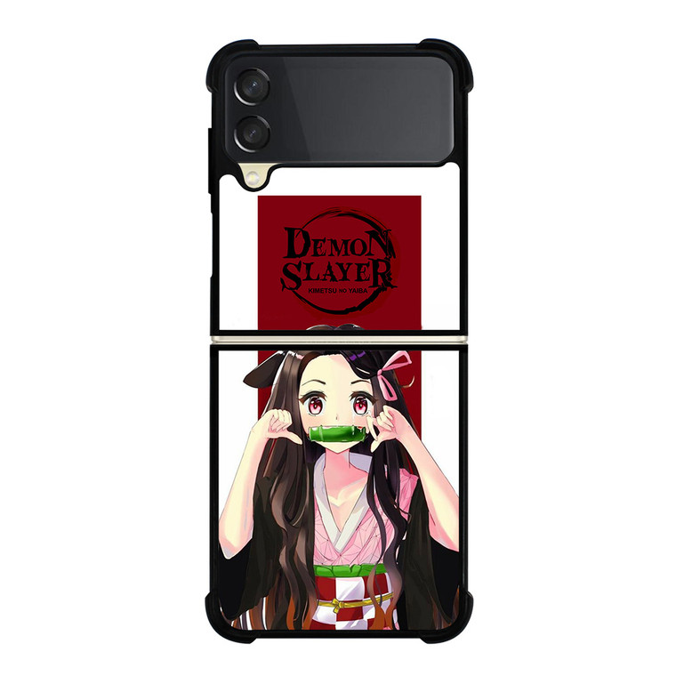 ANIME DEMON SLAYER KIMETSU NO YAIBA CUTE NEZUKO Samsung Galaxy Z FLip 3 5G Case Cover