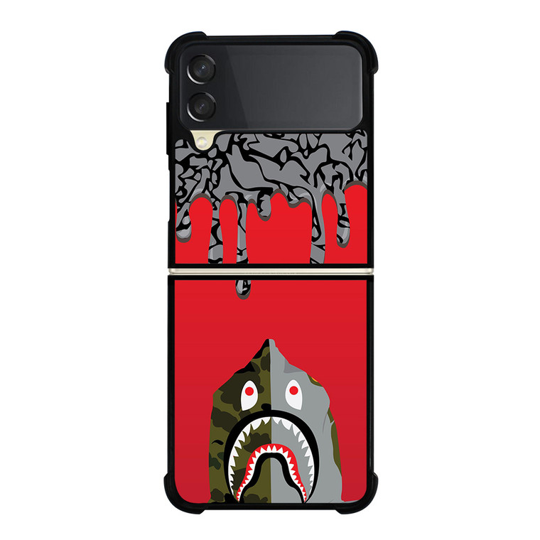 BAPE CAMO MELTED ARTWORK Samsung Galaxy Z FLip 3 5G Case Cover