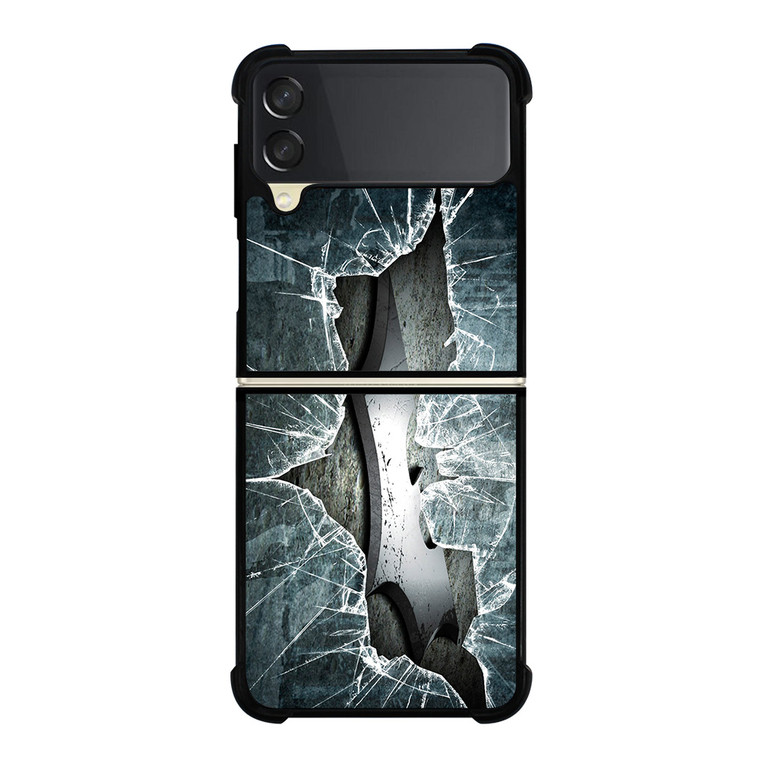 CRACKED OUT GLASS BATMAN THE DARK KNIGHT 2 Samsung Galaxy Z FLip 3 5G Case Cover