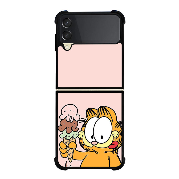 GRAFIELD THE CAT ICE CREAM Samsung Galaxy Z FLip 3 5G Case Cover