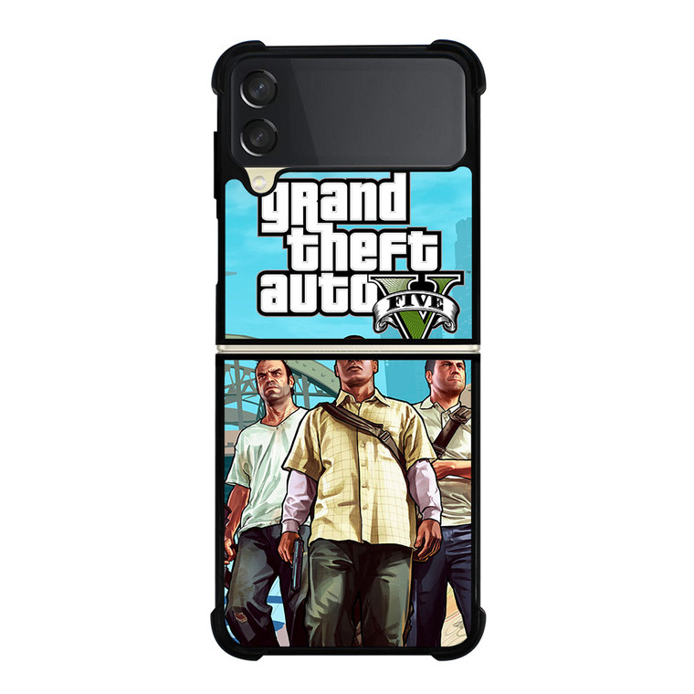 GRAND THEFT AUTO FIVE GTA GAME CHARACTER Samsung Galaxy Z FLip 3 5G Case Cover