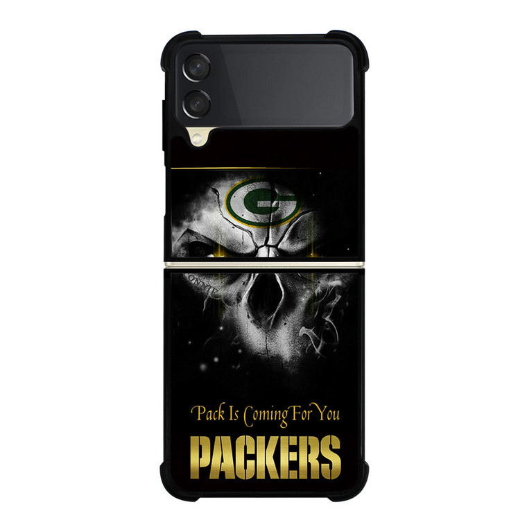 GREEN BAY PACKERS SKULL Samsung Galaxy Z FLip 3 5G Case Cover