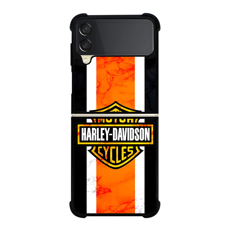 HARLEY DAVIDSON MARBLE LOGO Samsung Galaxy Z FLip 3 5G Case Cover