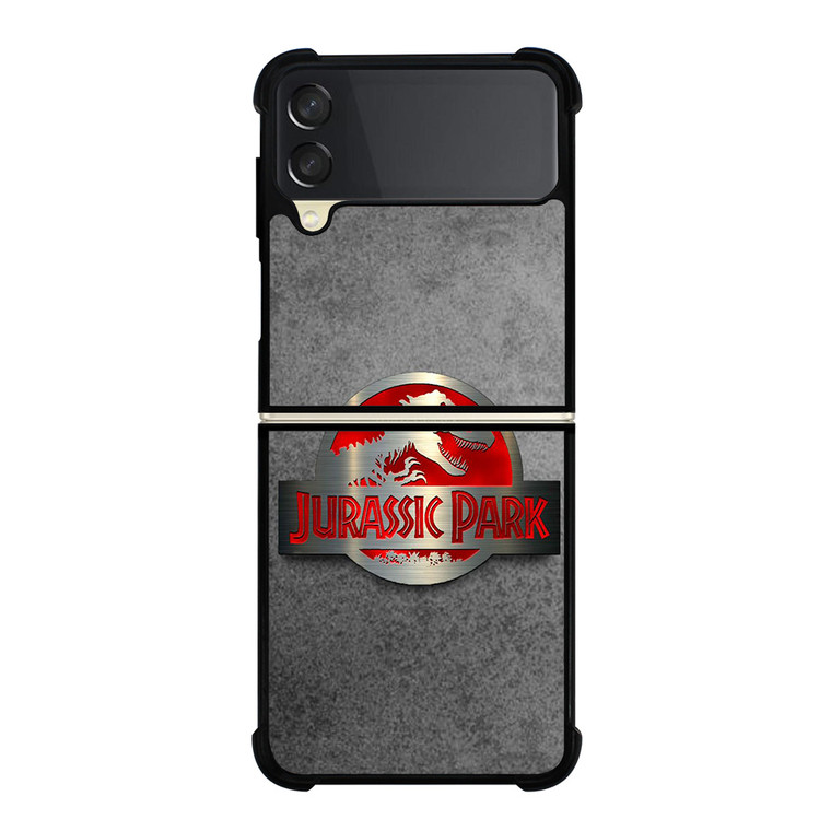 JURASSIC LOGO METAL Samsung Galaxy Z FLip 3 5G Case Cover JURASSIC LOGO METAL Samsung Galaxy Z FLip 3 5G Case Cover