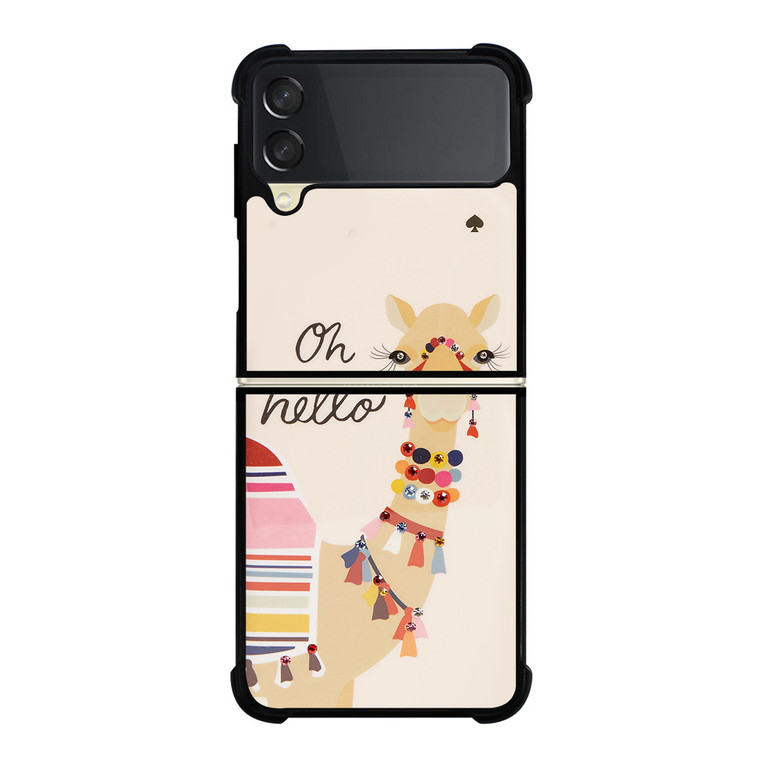KATE SPADE CAMEL OH HELLO Samsung Galaxy Z FLip 3 5G Case Cover