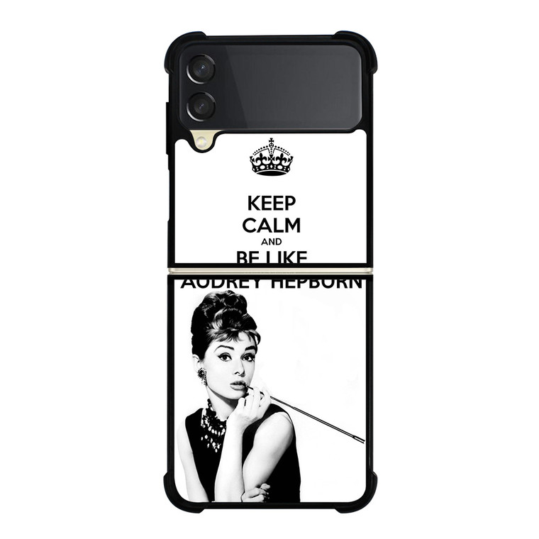 KEEP CALM AUDREY HEPBURN Samsung Galaxy Z FLip 3 5G Case Cover