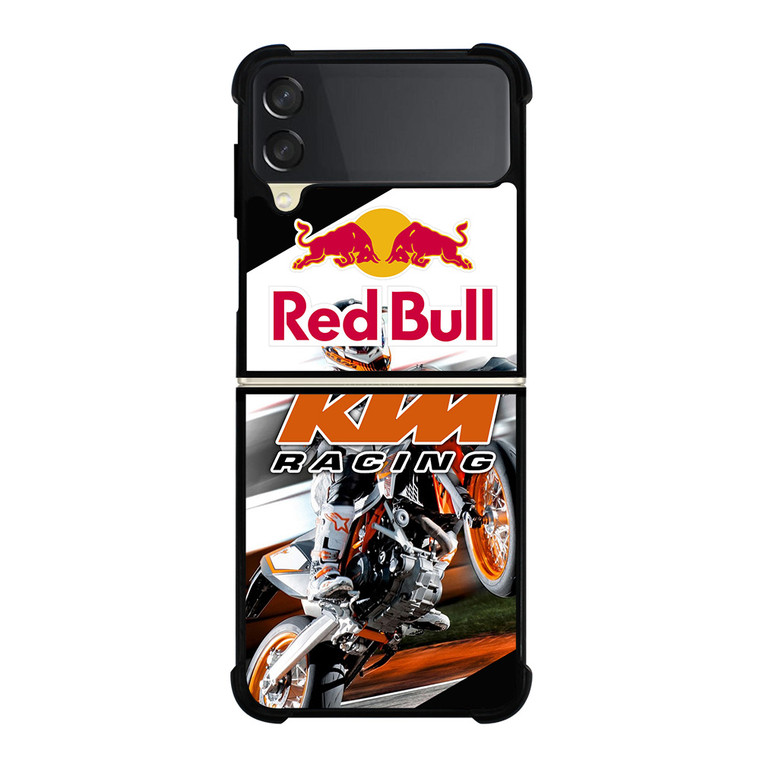 KTM RACING RED Samsung Galaxy Z FLip 3 5G Case Cover KTM RACING RED Samsung Galaxy Z FLip 3 5G Case Cover