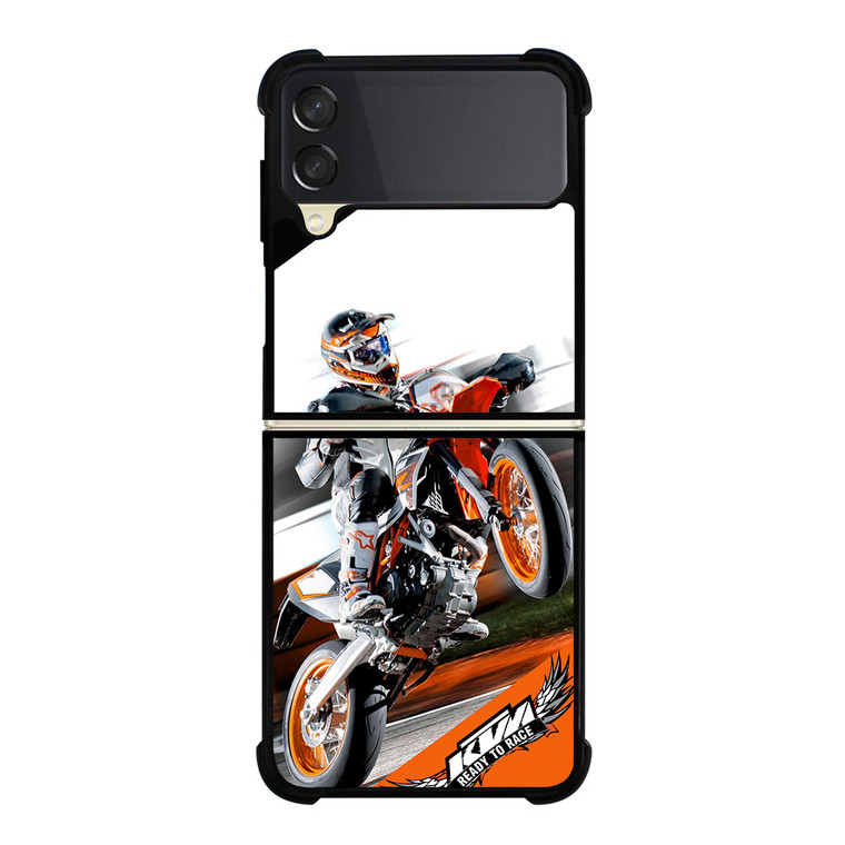 KTM READY TO RACE 3 Samsung Galaxy Z FLip 3 5G Case Cover KTM READY TO RACE 3 Samsung Galaxy Z FLip 3 5G Case Cover