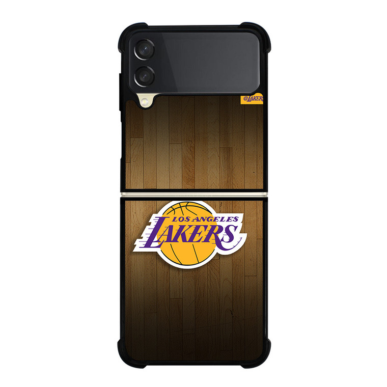 LA LAKERS BASKETBALL WOODEN Samsung Galaxy Z FLip 3 5G Case Cover