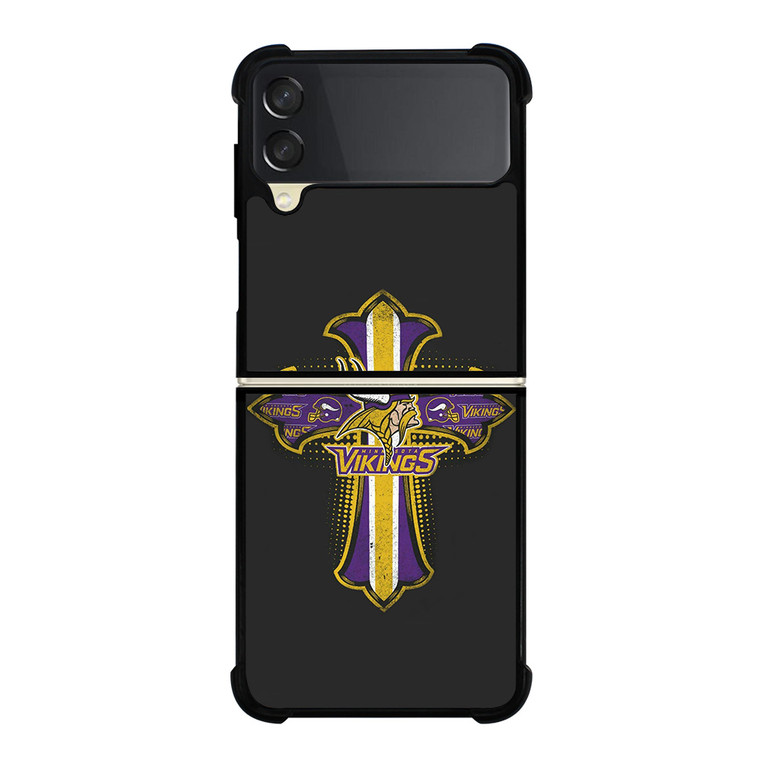 MINNESOTA VIKINGS LOGO CROSS Samsung Galaxy Z FLip 3 5G Case Cover