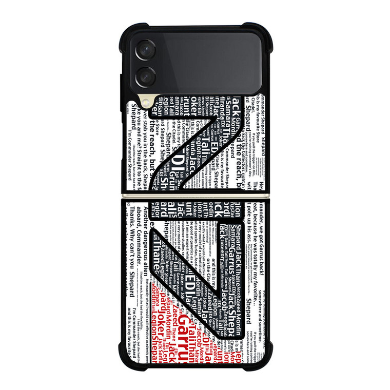 N7 MASS EFFECT LOGO TYPOGRAPHY Samsung Galaxy Z FLip 3 5G Case Cover