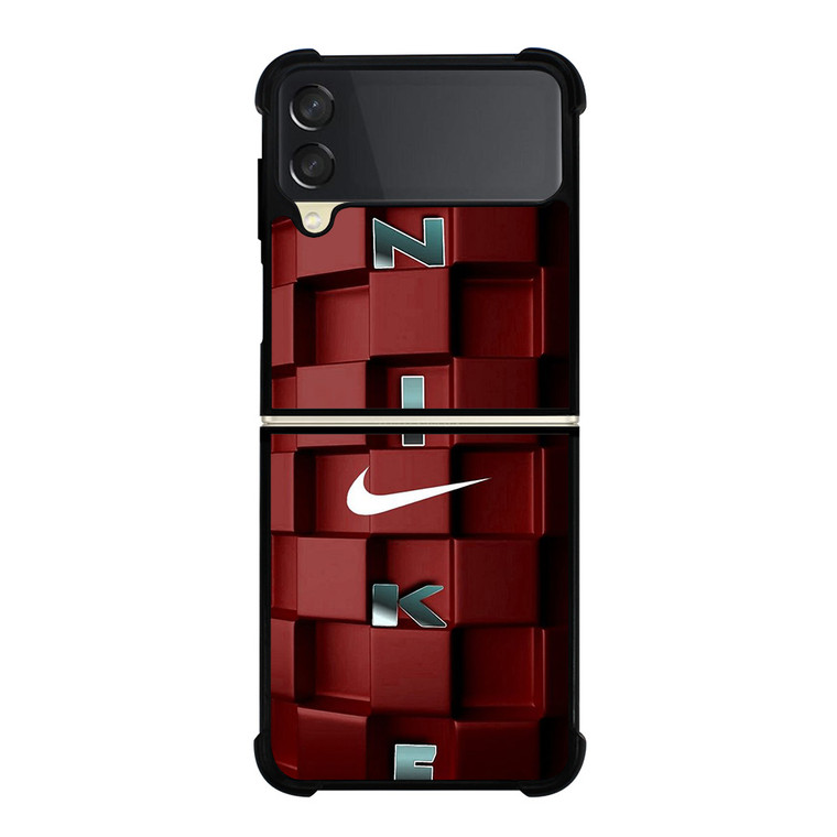 NIKE BLOCKS RED Samsung Galaxy Z FLip 3 5G Case Cover