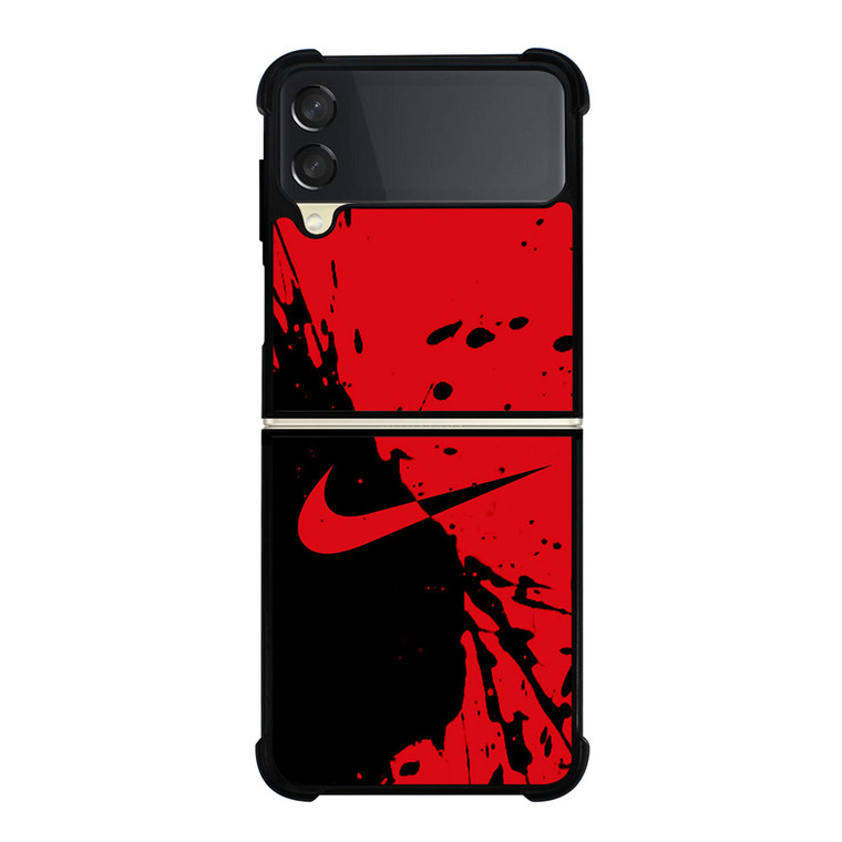 NIKE SWOOSH LOGO RED BLACK Samsung Galaxy Z FLip 3 5G Case Cover