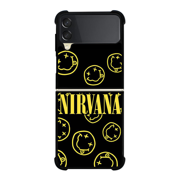 NIRVANA SMILEY FACE COLLAGE Samsung Galaxy Z FLip 3 5G Case Cover NIRVANA SMILEY FACE COLLAGE Samsung Galaxy Z FLip 3 5G Case Cover