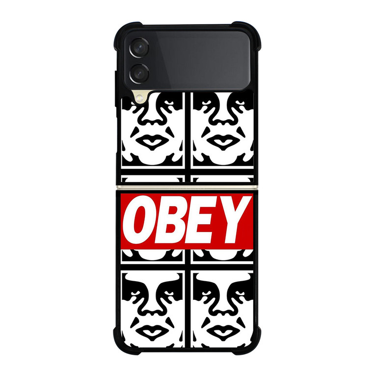 OBEY LOGO COLLAGE Samsung Galaxy Z FLip 3 5G Case Cover OBEY LOGO COLLAGE Samsung Galaxy Z FLip 3 5G Case Cover