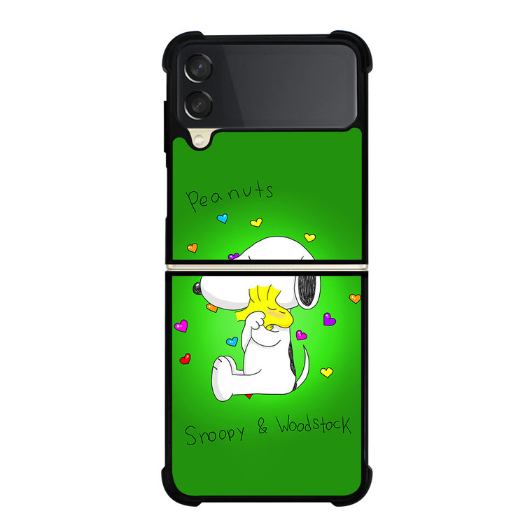 PEANUTS SNOOPY AND WOODSTOCK Samsung Galaxy Z FLip 3 5G Case Cover PEANUTS SNOOPY AND WOODSTOCK Samsung Galaxy Z FLip 3 5G Case Cover