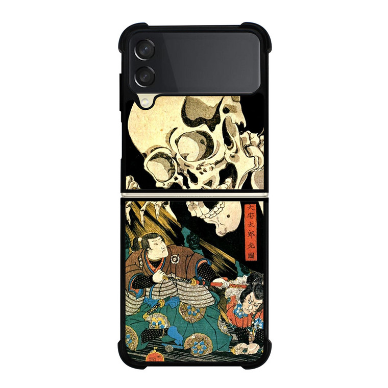 SKULL JAPANESE ART STYLE Samsung Galaxy Z FLip 3 5G Case Cover