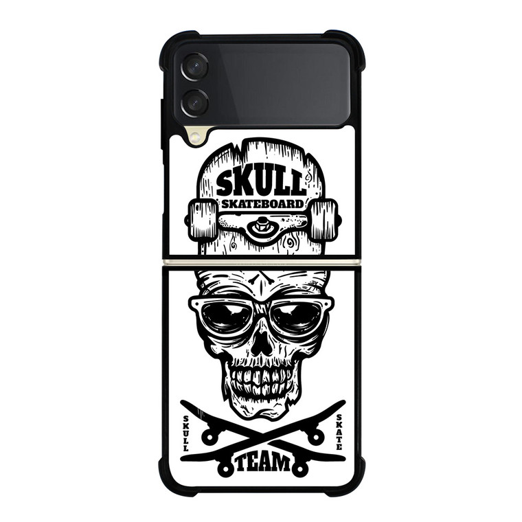 SKULL SKATEBOARD TEAM LOGO Samsung Galaxy Z FLip 3 5G Case Cover