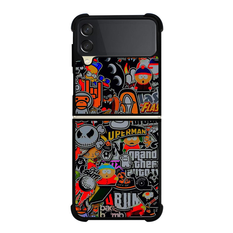 STICKER BOMB COMPILATION Samsung Galaxy Z FLip 3 5G Case Cover