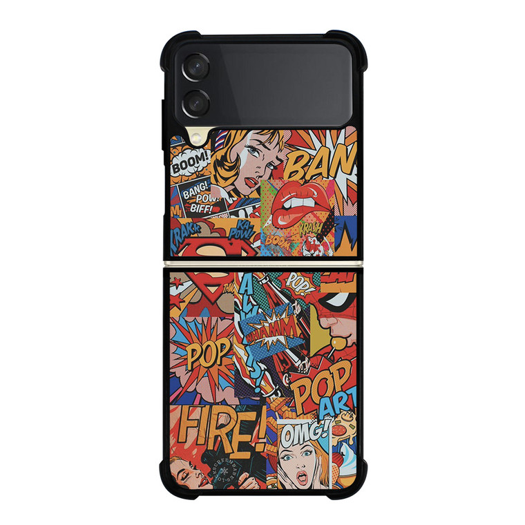 SUPERMAN POP ART COMIC Samsung Galaxy Z FLip 3 5G Case Cover