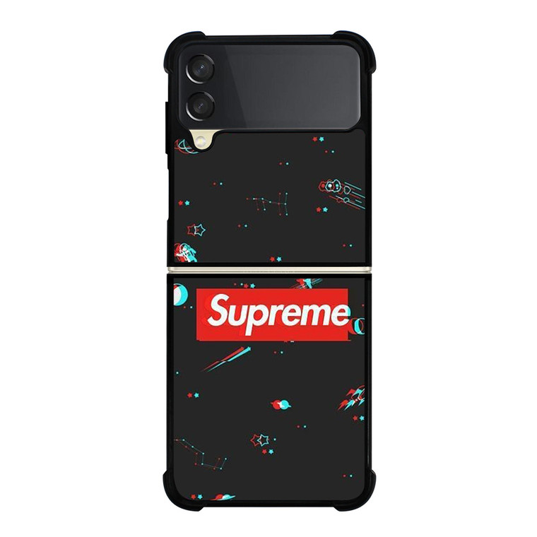 SUPREME SPACE GLITCH Samsung Galaxy Z FLip 3 5G Case Cover SUPREME SPACE GLITCH Samsung Galaxy Z FLip 3 5G Case Cover